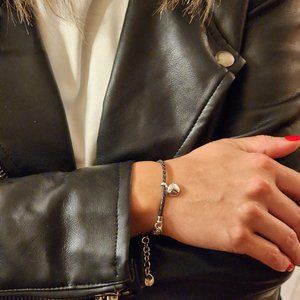 Women's Leather Charm Bracelet, one size fit all.